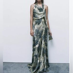 NWT Zara Limited Edition Printed Maxi Dress